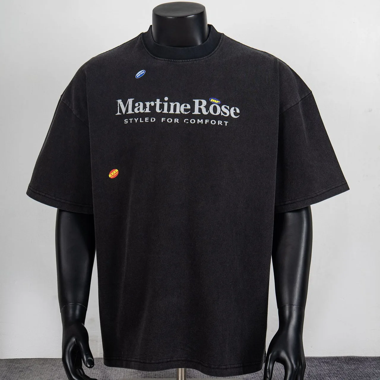 

Martine Rose Round-neck washed distressed indie-style loose-fitting versatile trendy Instagram summer 2026 new design