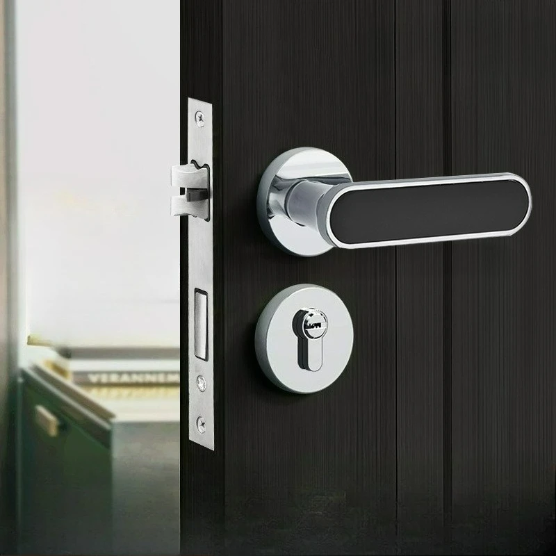 Bedroom Door Lock Silent/magnetic Zinc Alloy Universal Light Luxury Room Handle Split Indoor Door Lock