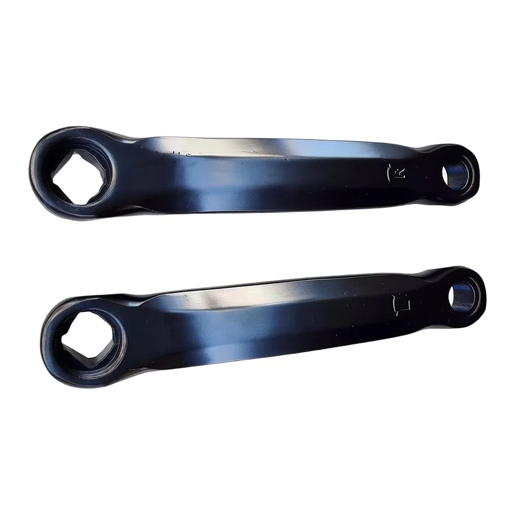 165mm for Indoor Cycling Bike Crank Left Right Pair Iron Crank with 14mm Pedal Thread and 16x16mm Square Hole for Home Gym Use