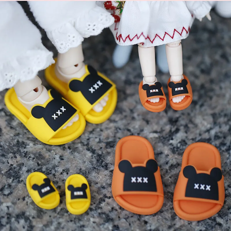 Cute Seal Shark Slippers Doll Shoes Micki Shoes Suit for Ob11,OB22, Blyth, BJD12, 1/6BJD, P9, YOSD Doll Accessories for Girls