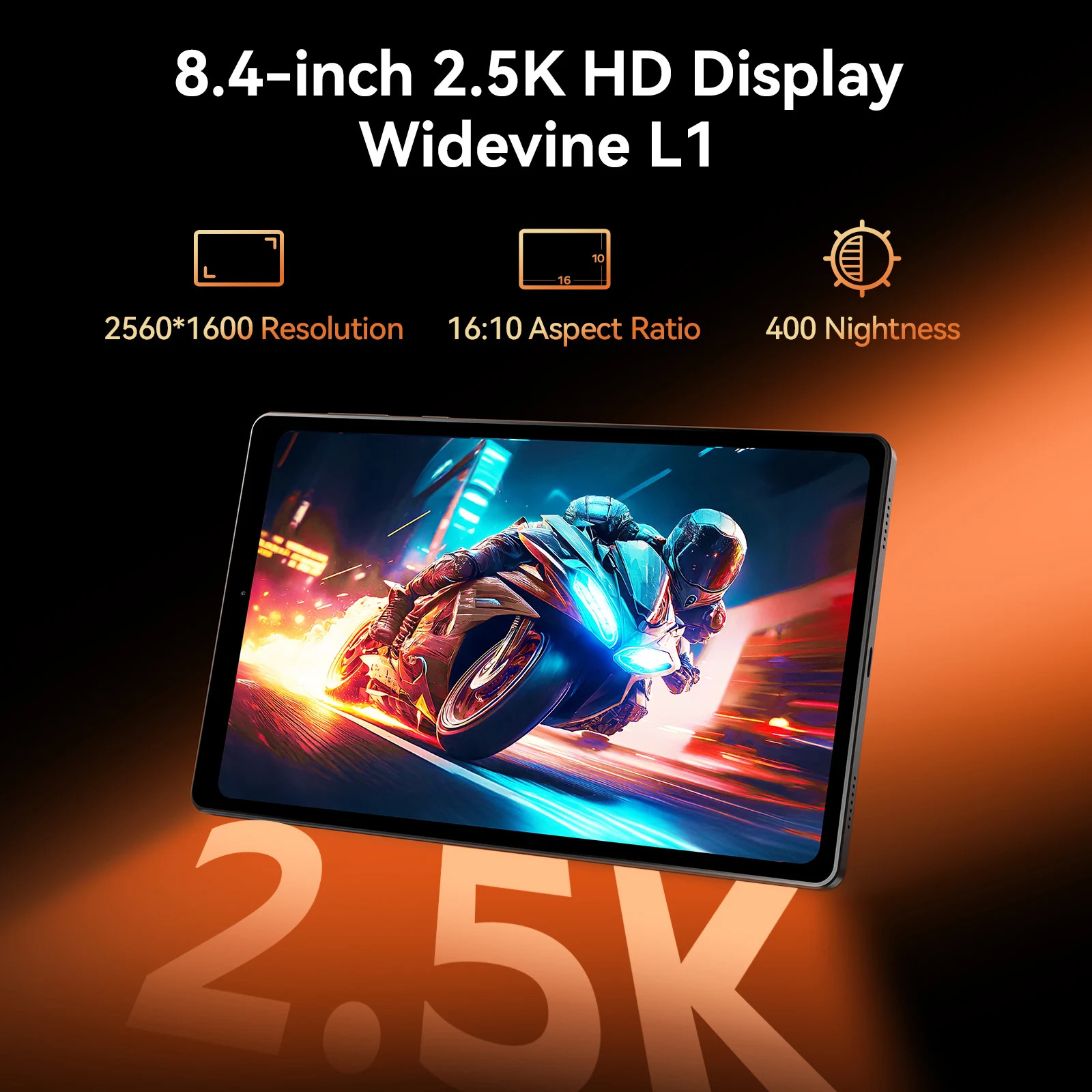 Headwolf FPad7Pro tablette 8 pouces écran 2.5K 16GB 512GB MTK 7050 CPU, PD18W, caméra 8MP/16MP, tablette SIM 4G LTE WiFi 6 android