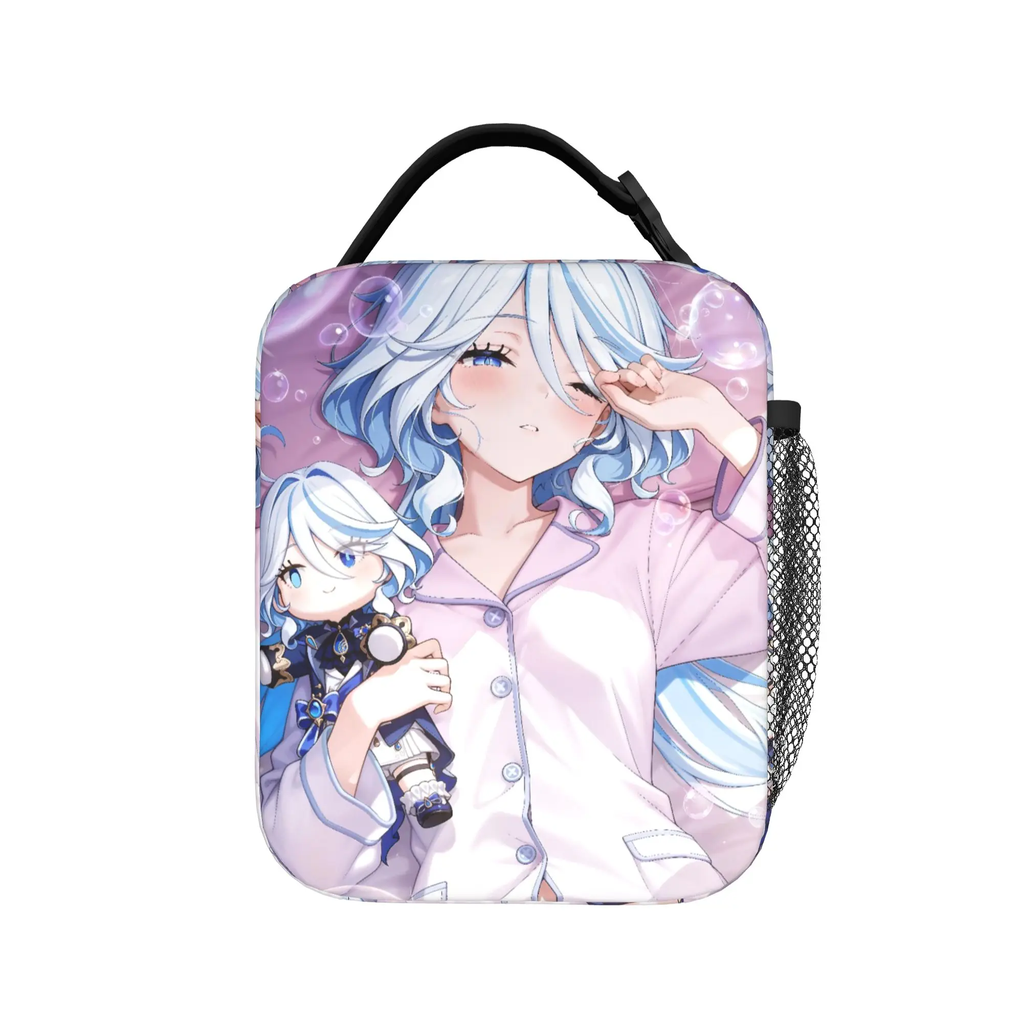 Furina Genshins Impact Thermal Insulated Lunch Bags for Office  Portable Food Bag Container Thermal Cooler Lunch Boxes