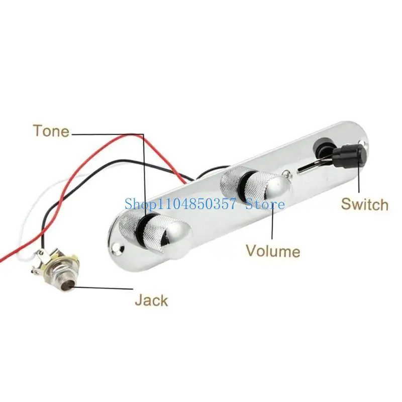 Picture 3: 652F Loaded Control Plate Harness Switch Knobs Vintage Smooth Control Plate
