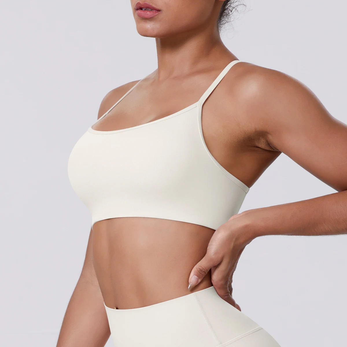 Sport-BH Nahtloses Yoga-Top Damen Fitness-Artikel Gym Active Wear Back Cross Workout Push-up Fitness Laufunterwäsche – Detail 17