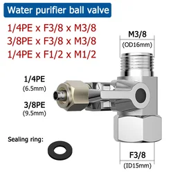 Water Purifier Ball Valve 3/8