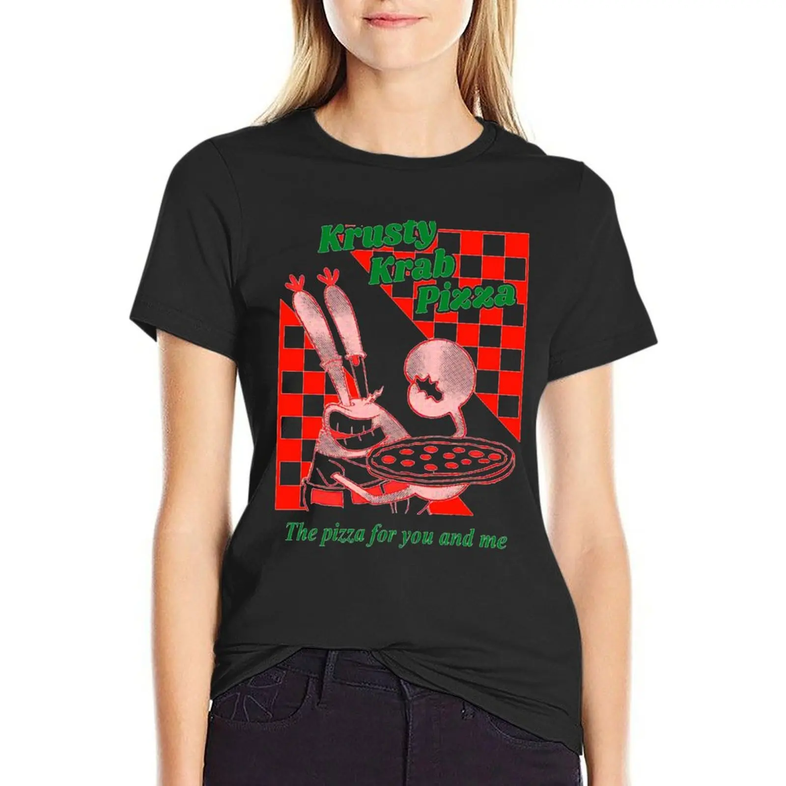 Krusty Krab Pizza T-Shirt customs heavyweights customs design your own oversized t shirts for Women