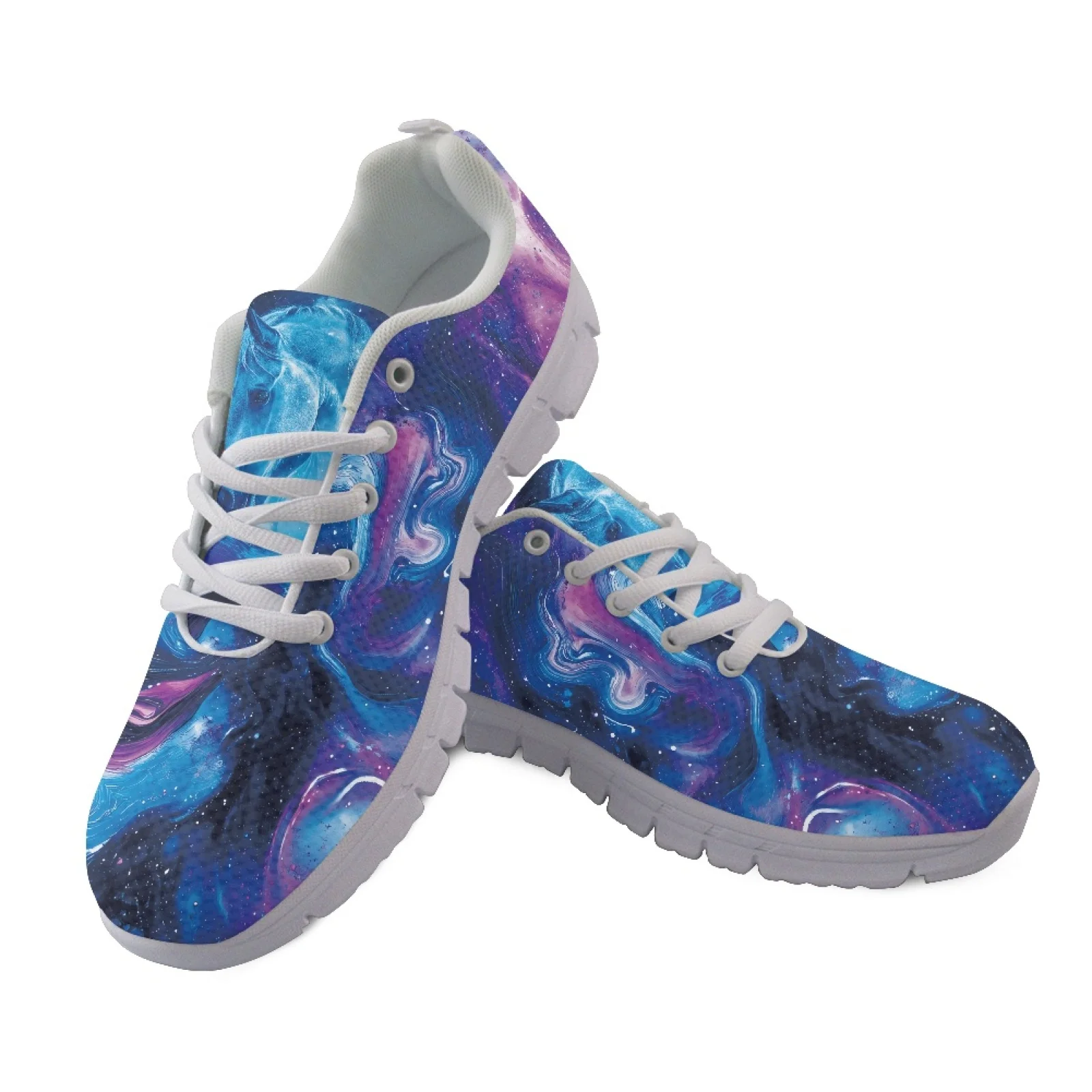 Coloranimal Cosmic Horse New Arrival Walking Sneakers Women Running Walking Shoes Lightweight Tennis Shoes for Womens