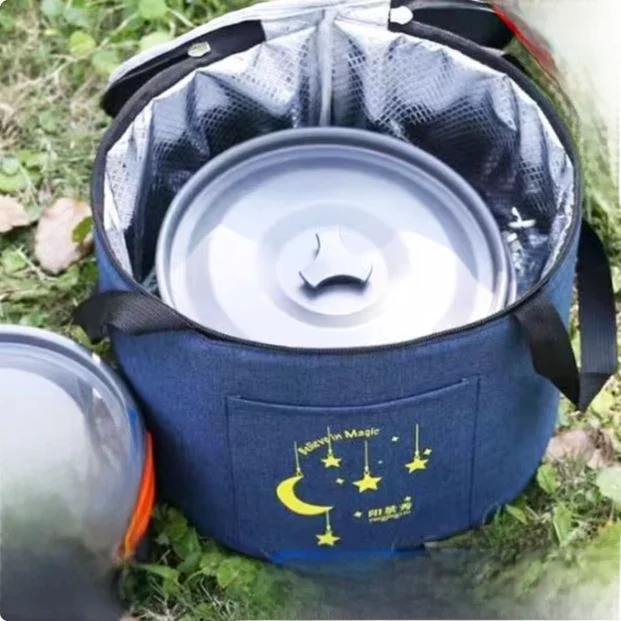 Large round Pot Holder Storage Bag Outdoor Portable Cooking Utensils Insulation Bag Anti-collision Wrap Camping Picnic Supplies