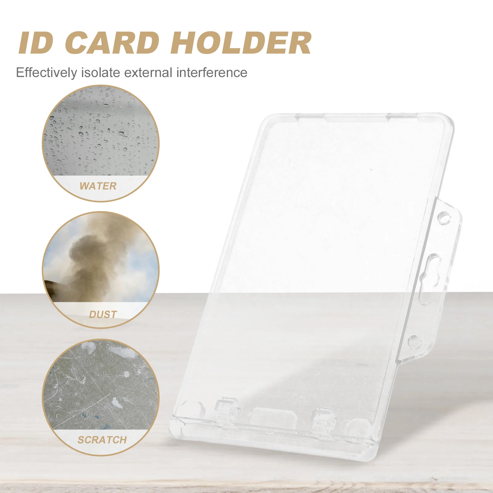 5 Pcs ID Card Holder Name Badge Sleeves Anti-scratch Cards Covers Clear Abs Game