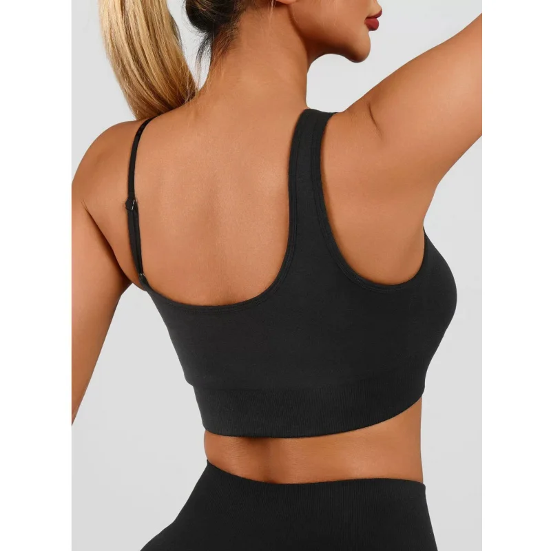 Women's Seamless Push Up Sports Bra High Elastic Solid Color Beauty Back Fitness Yoga Running Vest | Quick Dry Supportive Workou