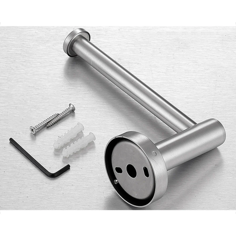 

Stainless Steel Paper Towel Holder Bathroom Toilet No Trace Hanger Stand