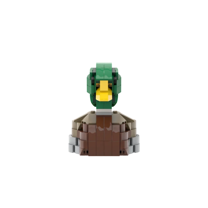 Small particle building block MOC animal bird bird green head teal children assembled toy model birthday gift