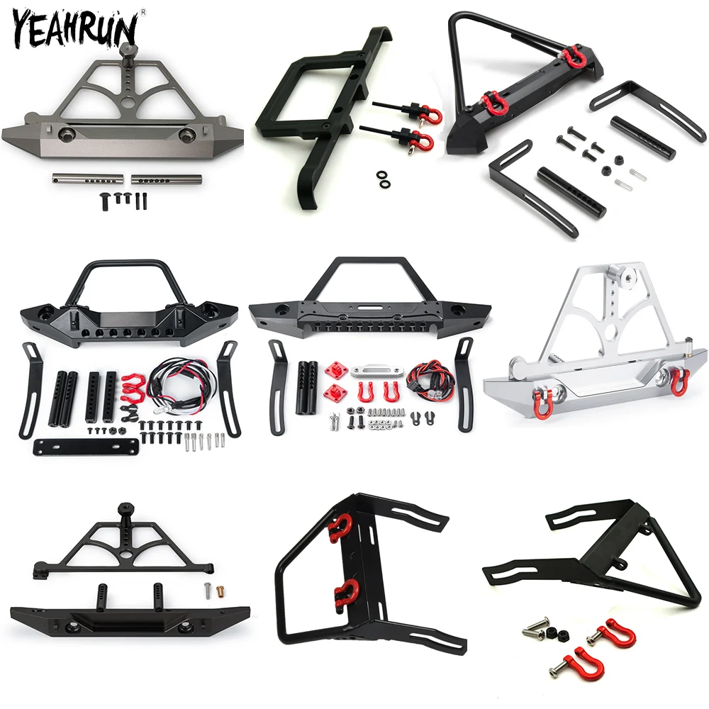 

Металлический противоударный передний бампер YEAHRUN для Axial SCX10 90047 90046 SCX10 III 1/10, аксессуары для радиоуправляемой машинки на гусеничном ходу