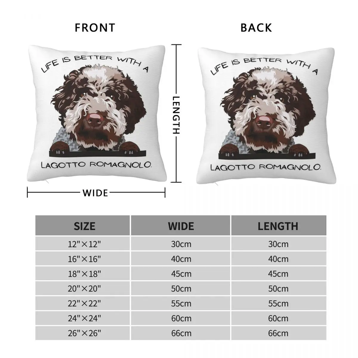 Better Life Lagotto Romagnolo Pillowcase Polyester Linen Velvet Pattern Decorative Throw Pillow Case Sofa Seater Cover Wholesale