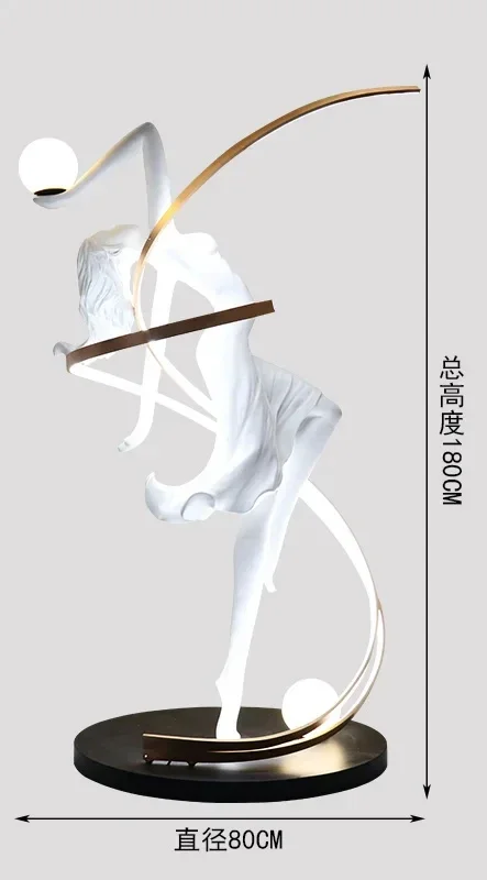 Creative Human-Shaped Art Sculpture Floor Lamp Home Large Human Body Decoration