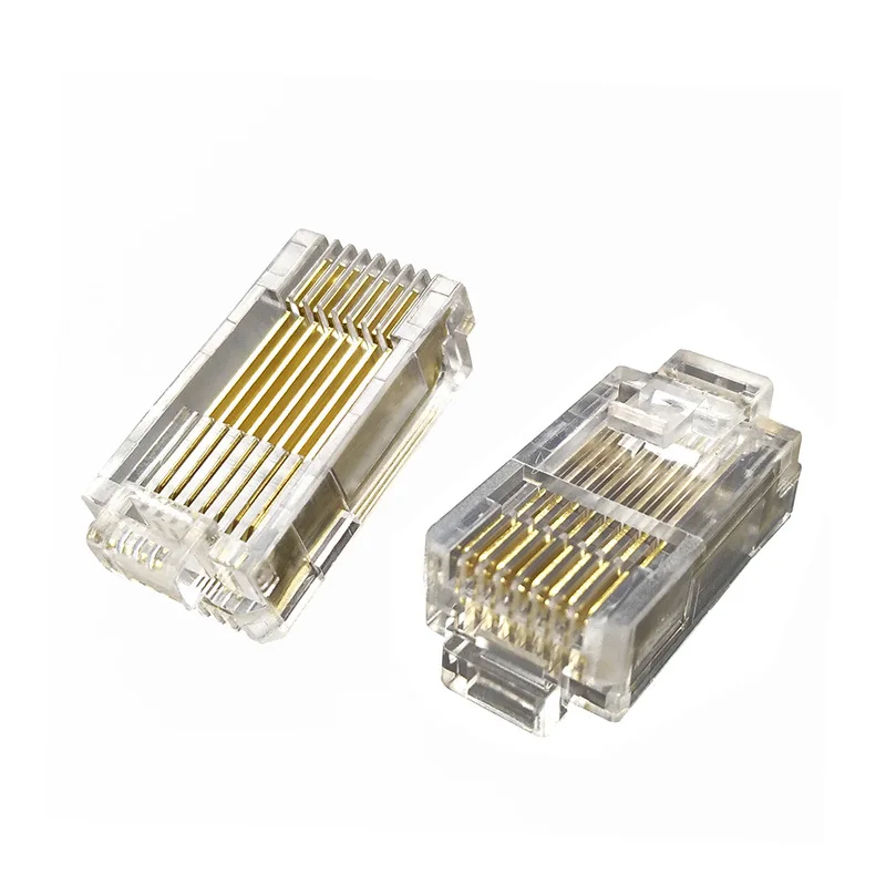 10/30 peças conector rj45 8p8c 24mm plugue conversor de frequência longa para macho para macho modular