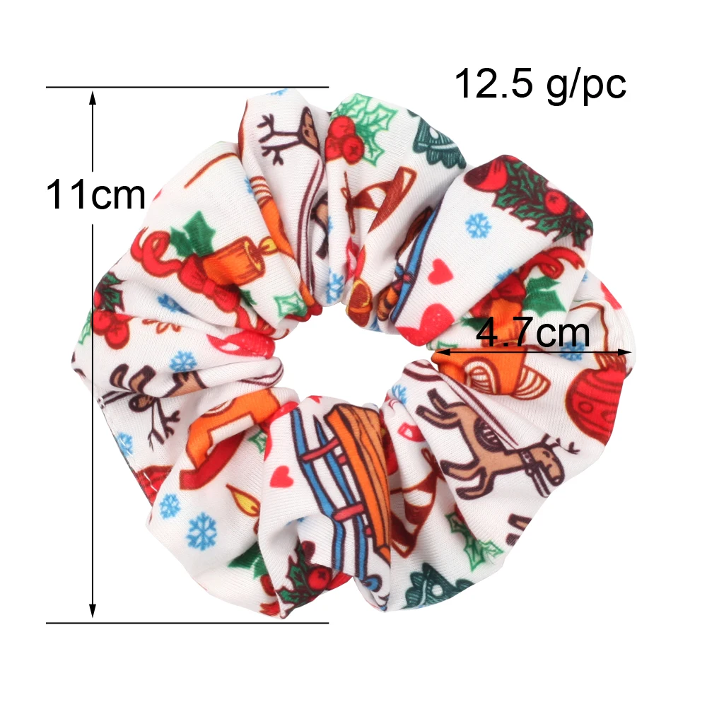 Santa Claus Snowman Deer Horn Bell Christmas Hair Scrunchies Hair Ties Hair Band