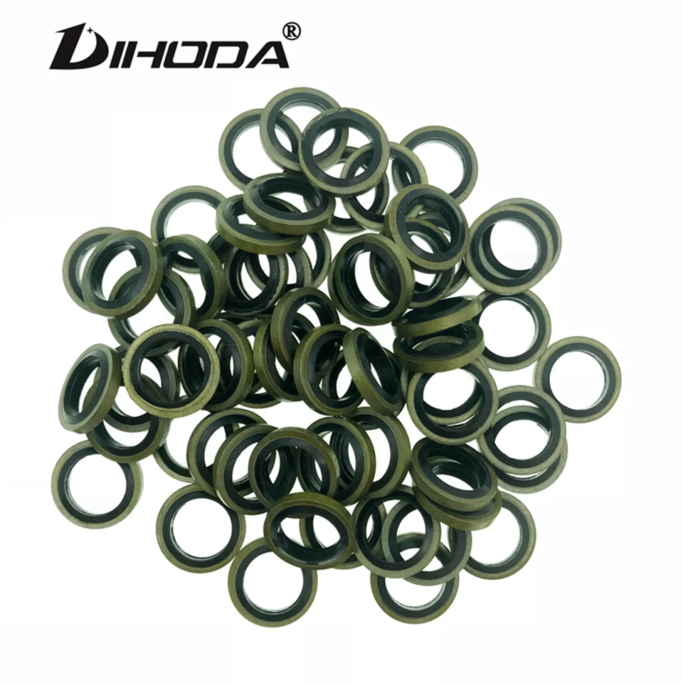 M10 Banjo Bolt Oil Drain Screw Sealing Washer gaskets 1set /40 pcs for Motorcycle Hydraulic clutch Brake Pump Brake Hose Caliper