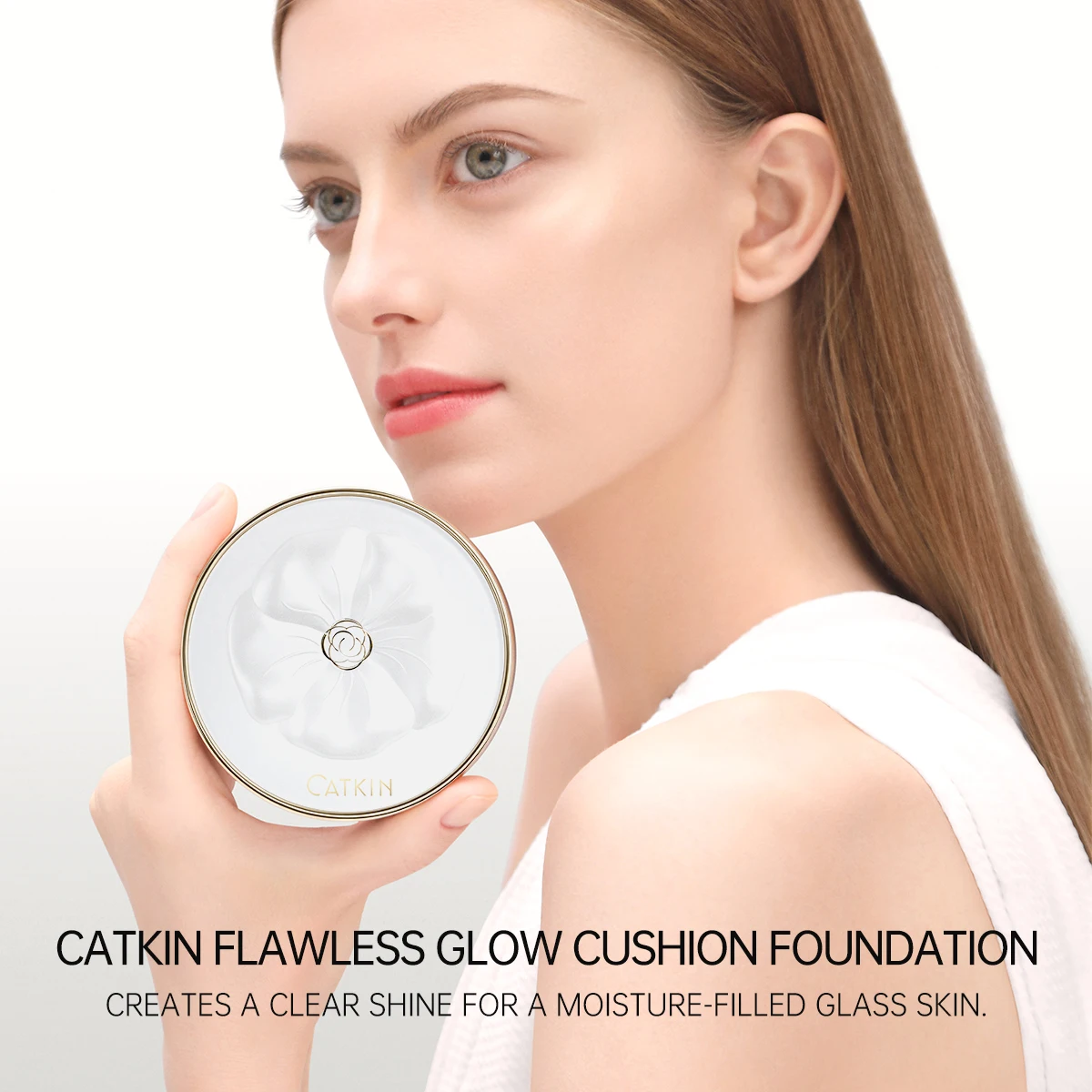 

CATKIN Makeup Hydrating Air Cushion Foundation,Effective Coverage and Natural Brightening Foundation,Long Lasting