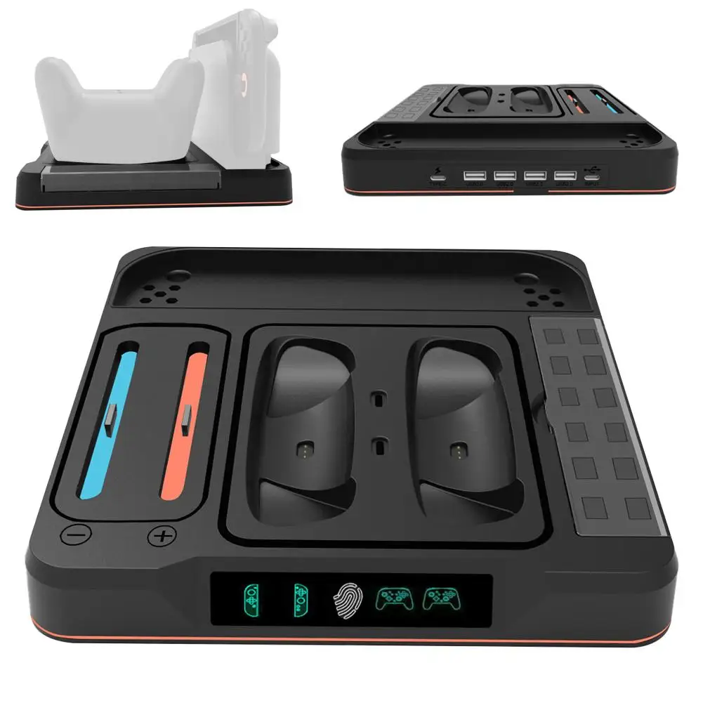 

Зарядная док-станция для SWITCH 2, зарядное устройство для контроллеров с RGB-подсветкой, функцией отвода тепла, адаптер быстрой зарядки для SWITCH G3E4