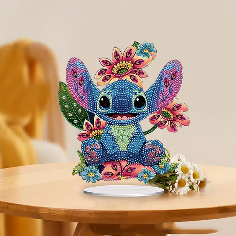 

Cartoon Crystal Diamond Decorative Painting Cute Stitch 3d Handmade Diy Alien Home Decoration Art Kit Birthday Gift