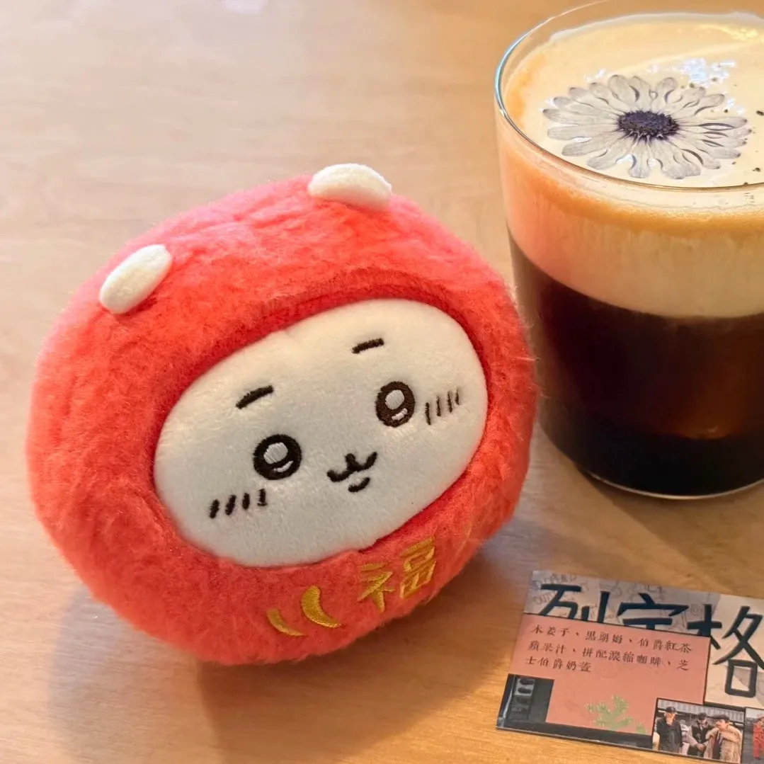 Chiikawa Lucky Daruma-serie pluche sleutelhanger Usagi Hachiware Chikawas  tivo climax schattige rode Kawaii pop zacht speelgoed hanger cadeau