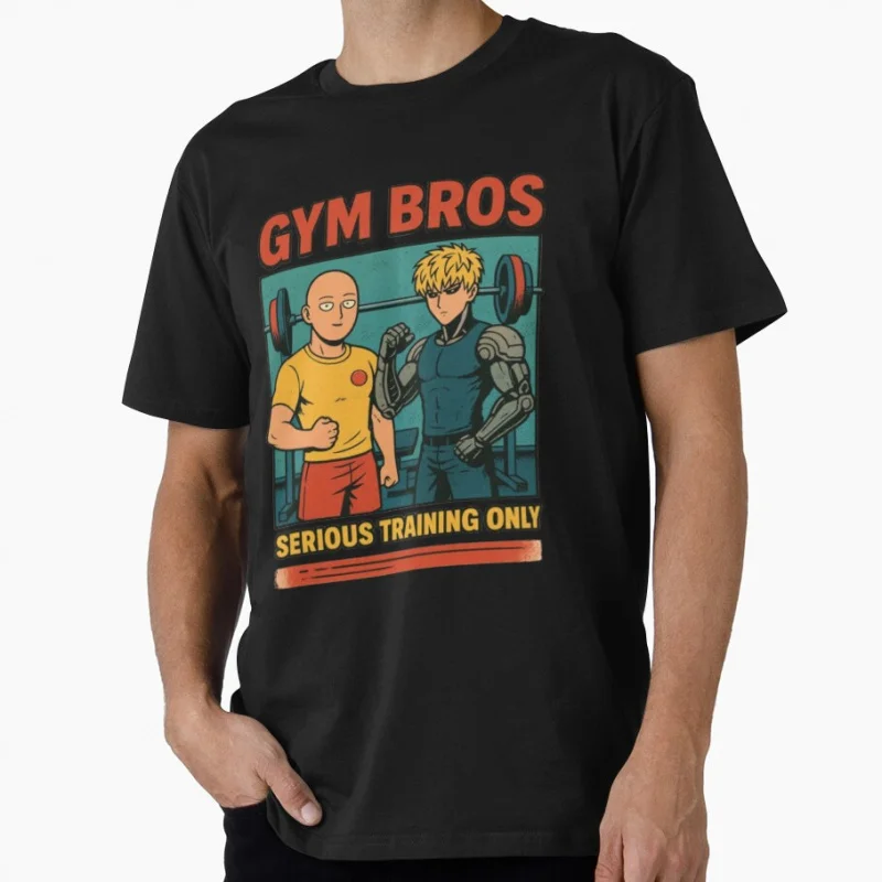 

Gym Bros One Punch Man Saitama Gift t shirt Anime lover OPM Manga Graphic Tee Y2K clothes Large size Tops cartoon print shirts