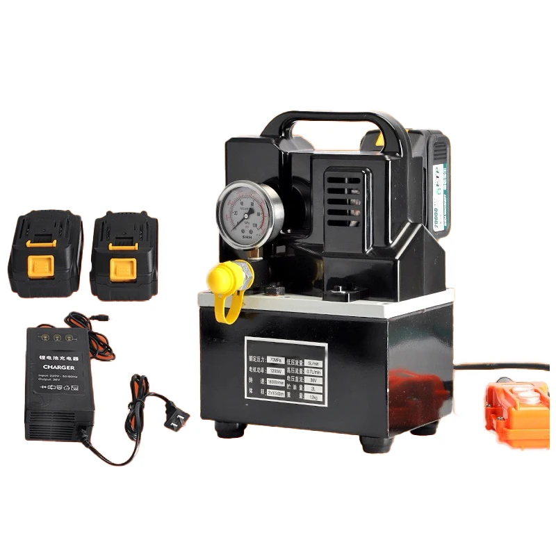 36V Rechargeable Portable Hydraulic Pump Station Lithium Battery Electric Oil Pump With Solenoid Valve