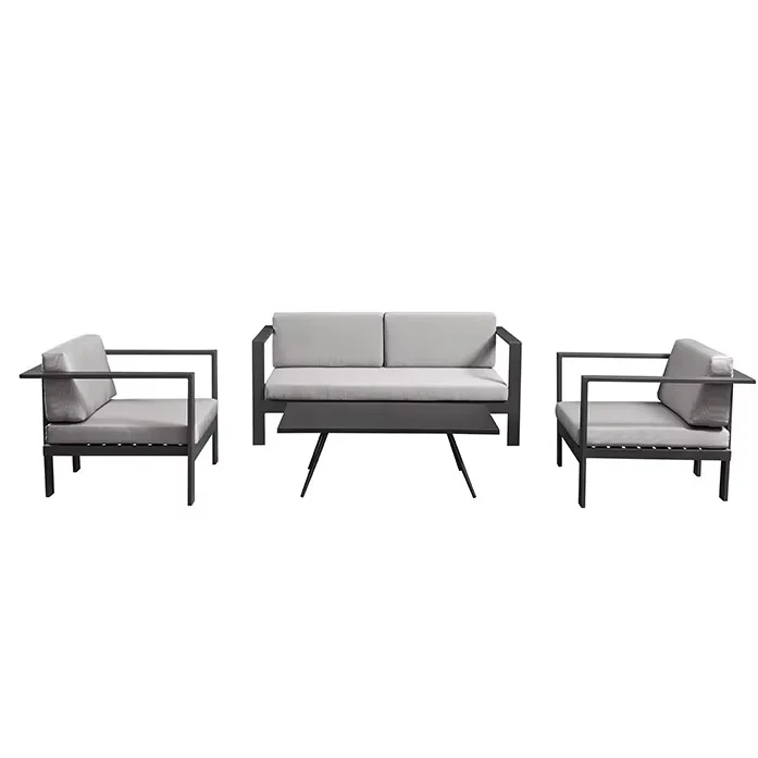 

Aluminum Outdoor Sectional Sofa Customized Modern Aluminum Frame Sofa Outdoor Villa Courtyard Garden Sofa Set