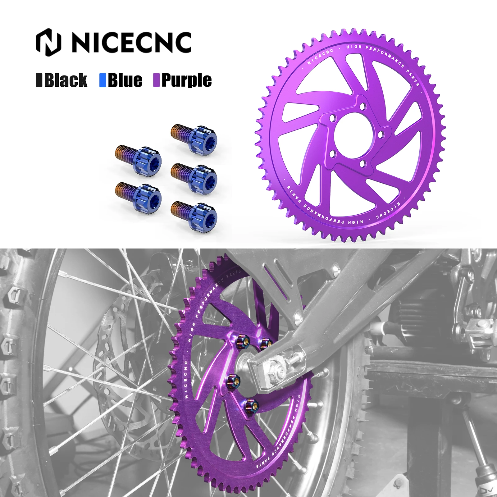 

For Surron Light Bee X 58T Rear Sprocket Rear Sprocket Bolts For SUR-RON Light Bee S L1E For Segway X160 X260 Electric Dirt Bike