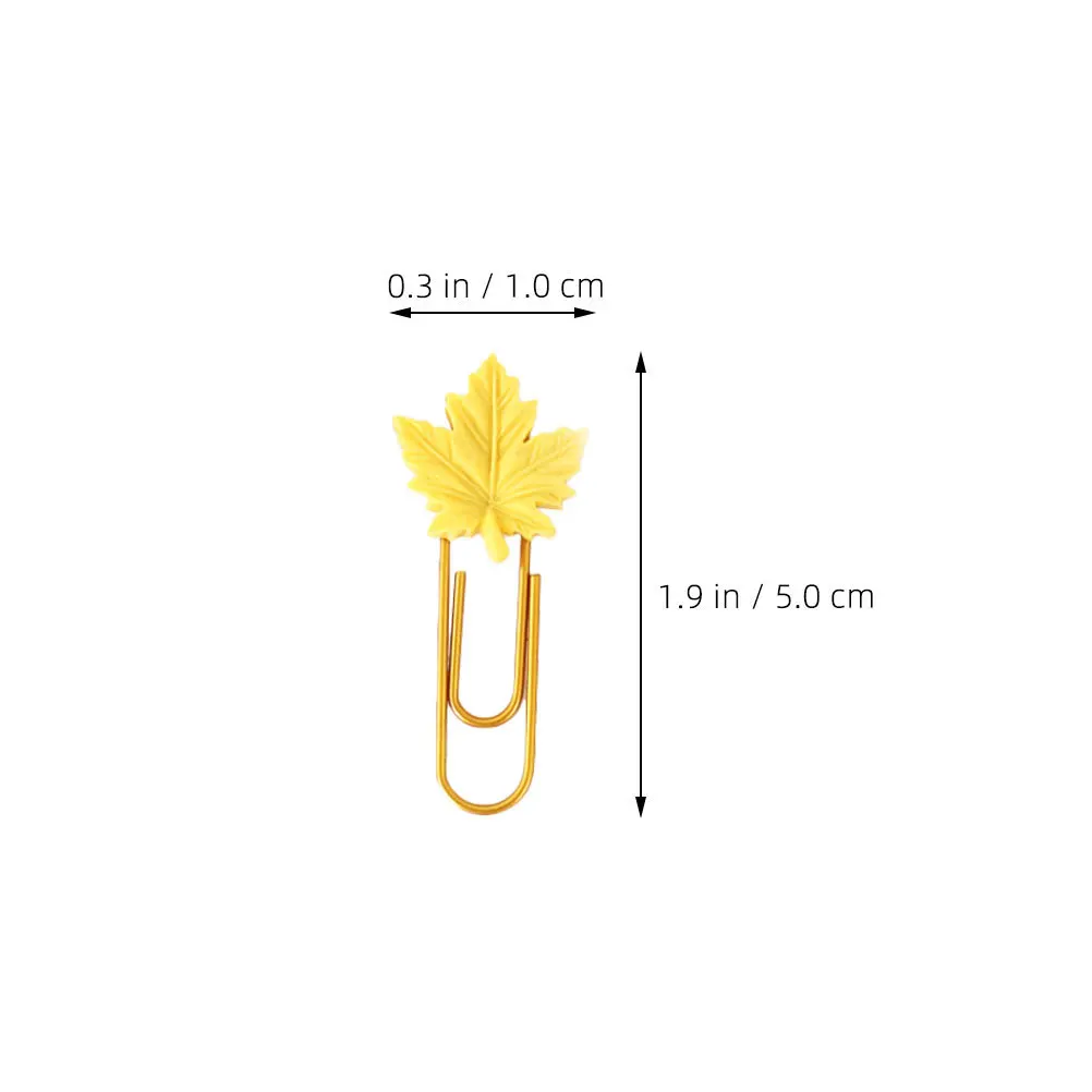 20 قطعة مشابك ورق أوراق القيقب الإبداعية الإشارات المعدنية الملونة لمخطط اللوازم المكتبية مقاطع الموثق الزخرفية للمدرسة #5