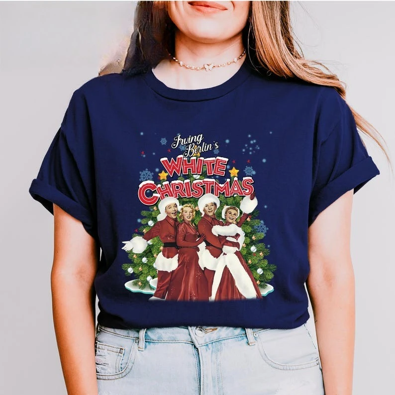 I'm Dreaming Unique of A White Christmas Movie Bob Phil Betty Judy White Christmas Xmas Gifts for Her Him Pattern Regular Shirt