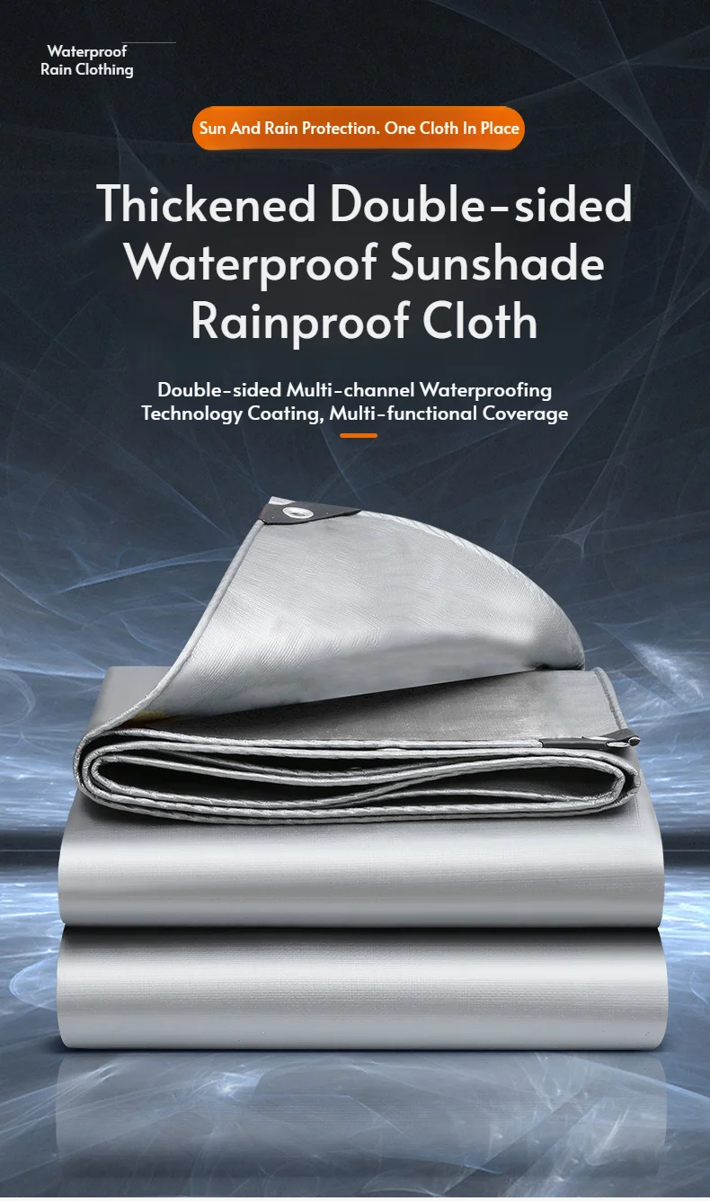 Outdoor 0,32 mm PE wasserdichte Leinwand regensichere Sonnenschutz Doppelschicht Verdickung Garten, Pflanzenschuppen, Autodach regensicherer Sonnenschutz – Detail 2