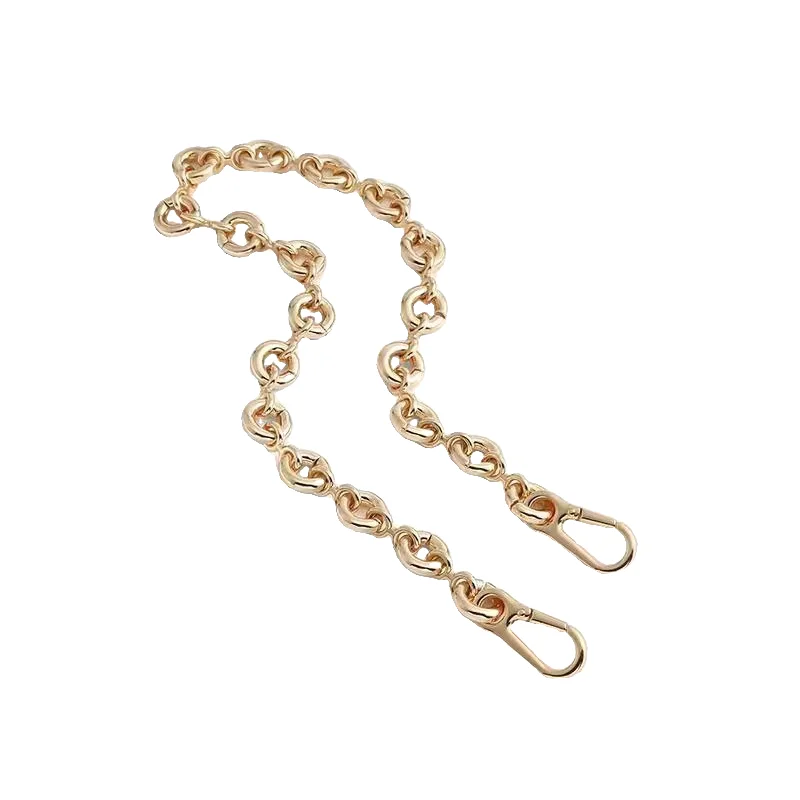 Golden Sliver Bag Chain Accessories Metal Extension Chains Crossbody Belt Replacement Black Bags Strap For Women Bag Accessories