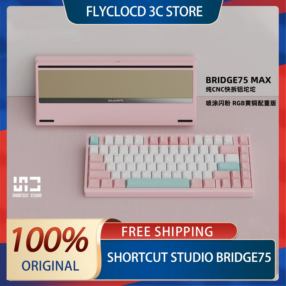 ShortCut Studio Bridge75 Mechanical Keyboard Wireless bluetooth Keyboard 3mode Rgb Custom Long Endurance Aluminium Game Keyboard