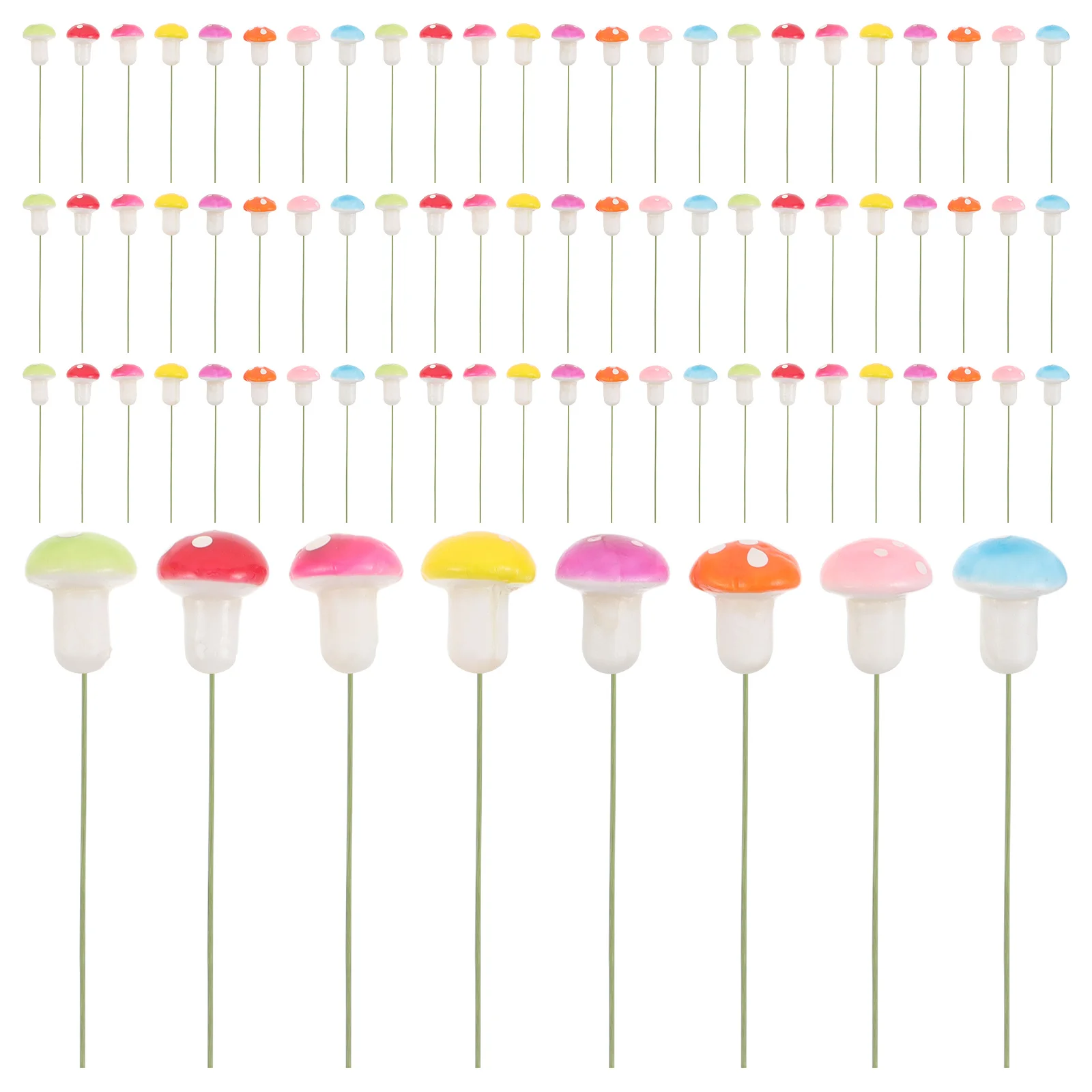 

120Pcs Mini Mushroom Garden Decor Foam Mushrooms for Terrarium Fairy Garden Craft Mixed Colors Small Mushroom Decoration Accents