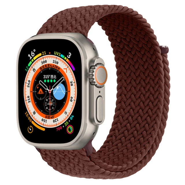 Geflochtene Solo Loop für Apple Watch Ultra Band 49 mm 45 mm 44 mm 40 41 42 46 mm Correa-Armband iWatch-Serie 11 10 9 7 SE 8 6 5 Armband