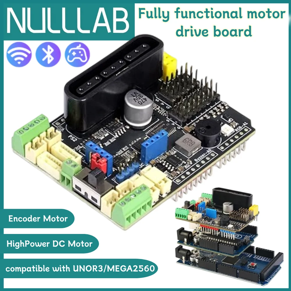 Motor Driver Board 4 Channels Motors PS2 Joystick Remote Control R3 Expansion Board For Arduino UNO Mega2560 8 channel Servo