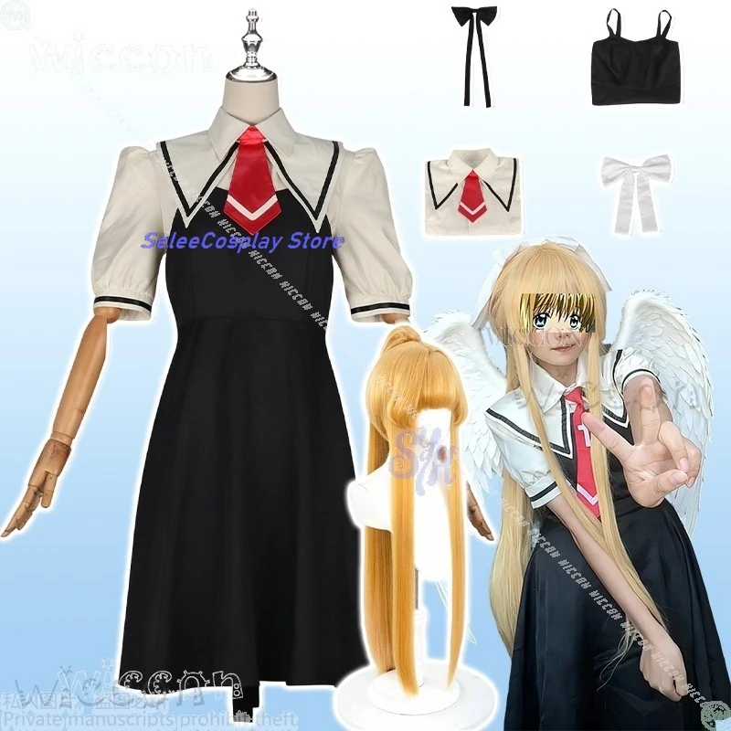 

Disfraz Halloween Kamio Misuzu Cosplay Galgame AIR Anime Kawaii JK Black Mini costume Mujer niña