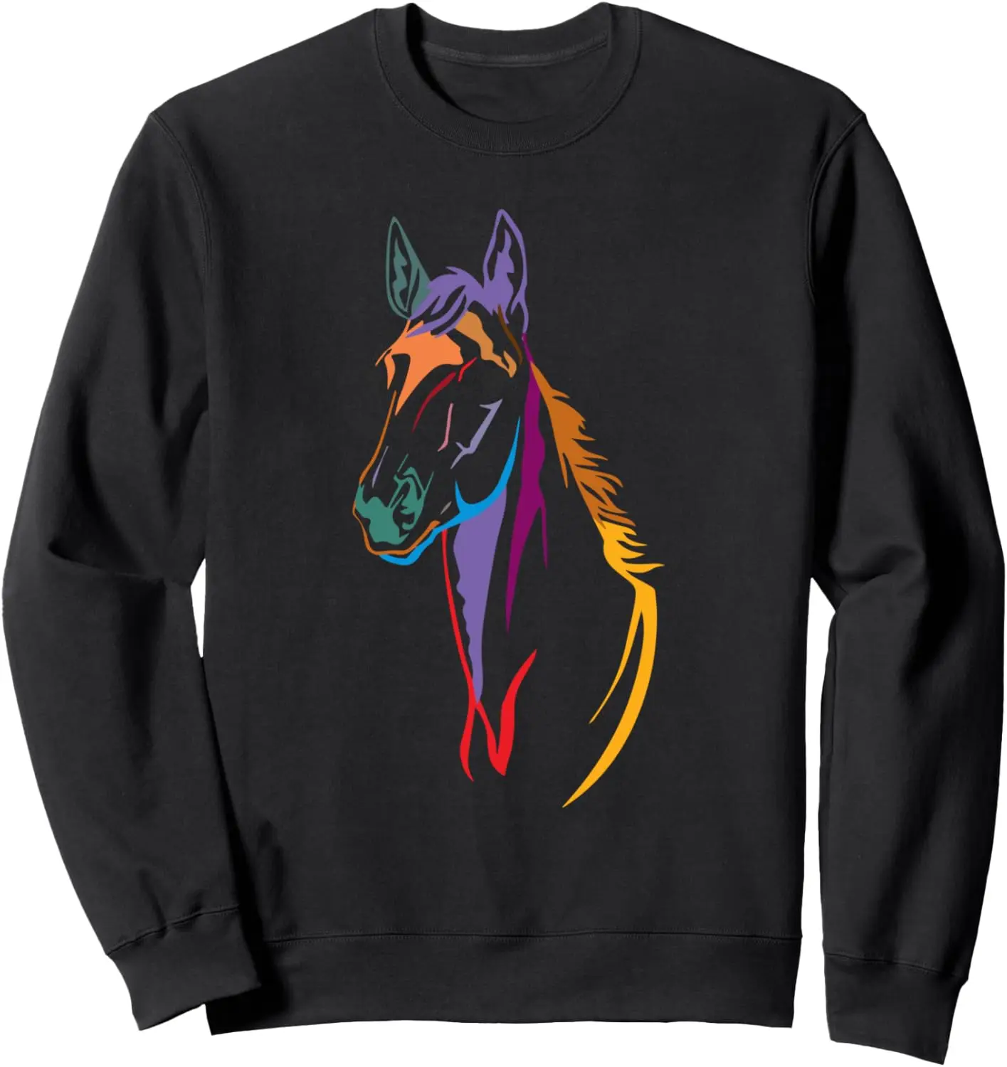 Horse head motif horse for rider to ride rider Sweatshirt