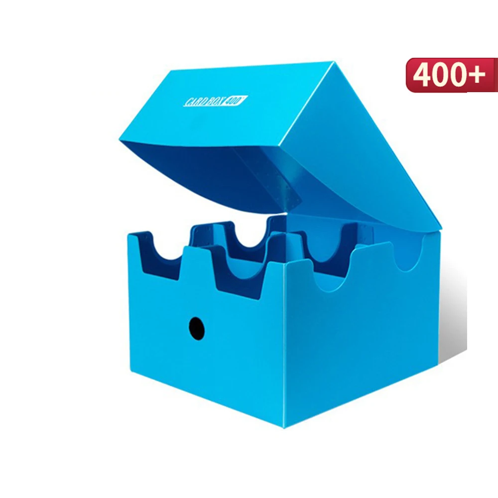 Portable 400+ Count PP Trading Card Deck Box Large Capacity Game Card Storage Holder for Collectible Cards Gifts