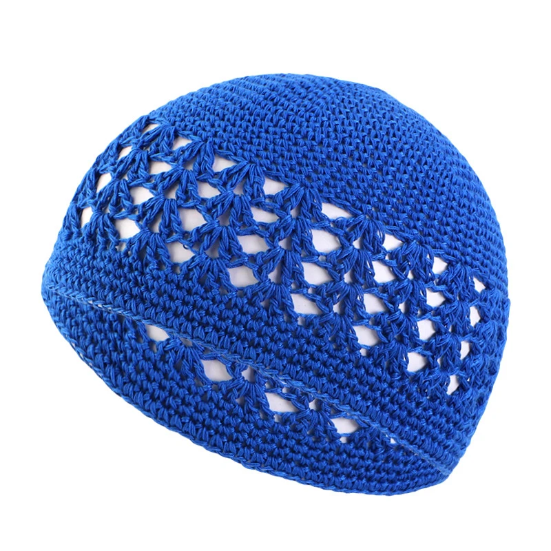 New Handmade Crochet Cap Women Men Prayer Hats Beanie Muslim Hijabs Turban Hat Hollow Out Hip Hop Caps Fashion Knitted Caps