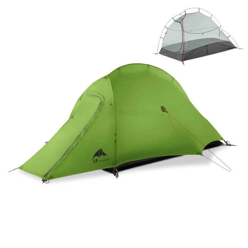 3F ZhengTu 1 Three-season tent For Camping Ultralight 15D Silicone Waterproof Anti-storm Anti-wind Camping Tent