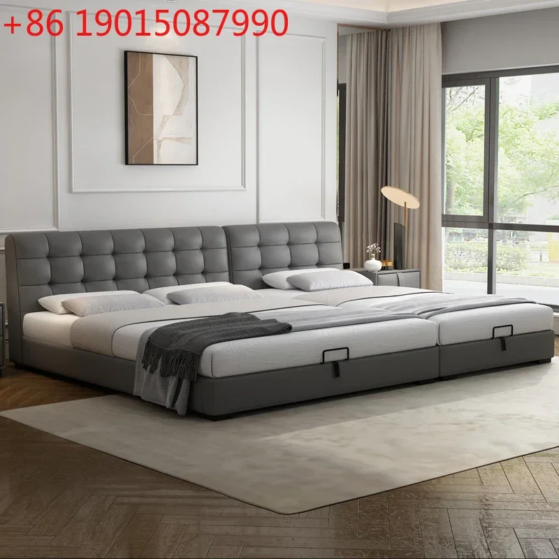 

Роскошная двуспальная кровать Kawaii из дерева, мягкая, современная, с обивкой, в европейском стиле, для спальни, мебель для сна