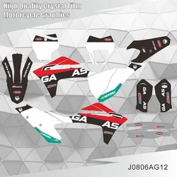 For GASGAS GAS GAS MC EX EC 125 250 300 350 450 2021 2022 2023 Full Graphics Decals Stickers Motorcycle Background Custom Number