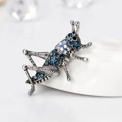 European and American style insect brooch,women men rhinestone grasshopper pins jewelry