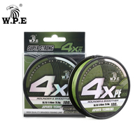 W.P.E 4X 100m Braided Fishing Line 0.18mm-0.50mm 24lb-76.3lb Army Green PE Line Main Line Bass Lure Carp Fishing Line Tackle