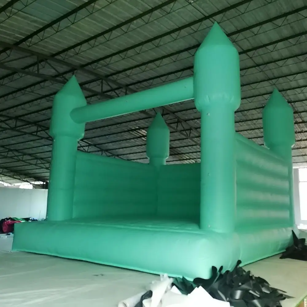 White Bounce House Colorful Inflatable Wedding Bouncy Castle Beige Pink Green Jumper Adult Kids Jumping Castle with Blower