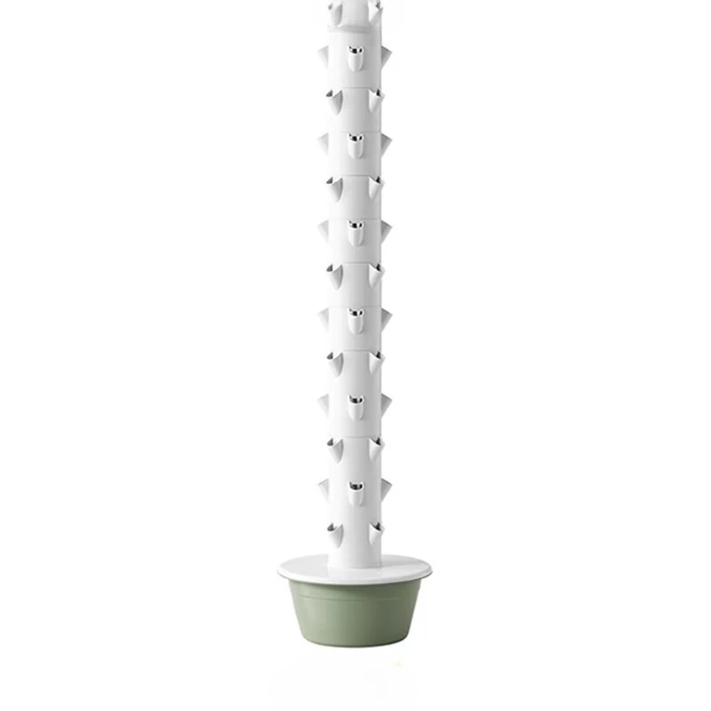 

12-tier vertical hydroponic garden tower system with automatic watering pots
