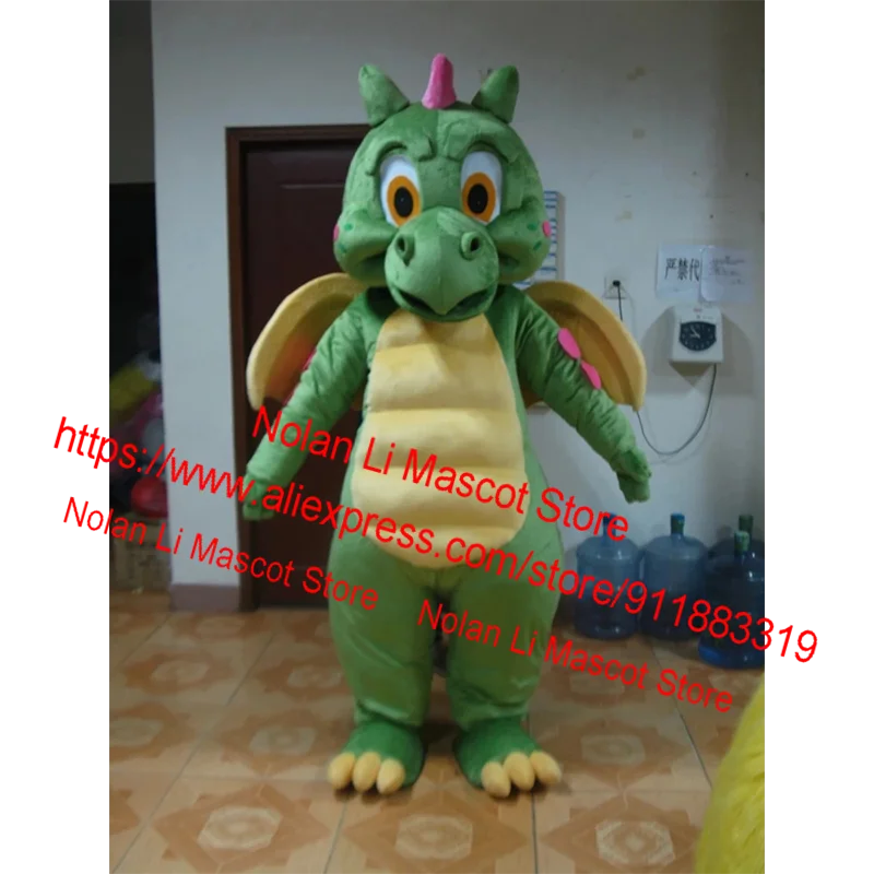 Green Dinosaur Mascot Costume Cartoon Set Adult Size Role Play Halloween Carnival Party Advertising Display Holiday Gifts 821